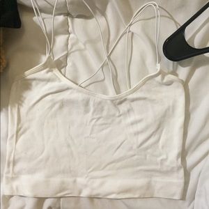 White Strapped Tank Top